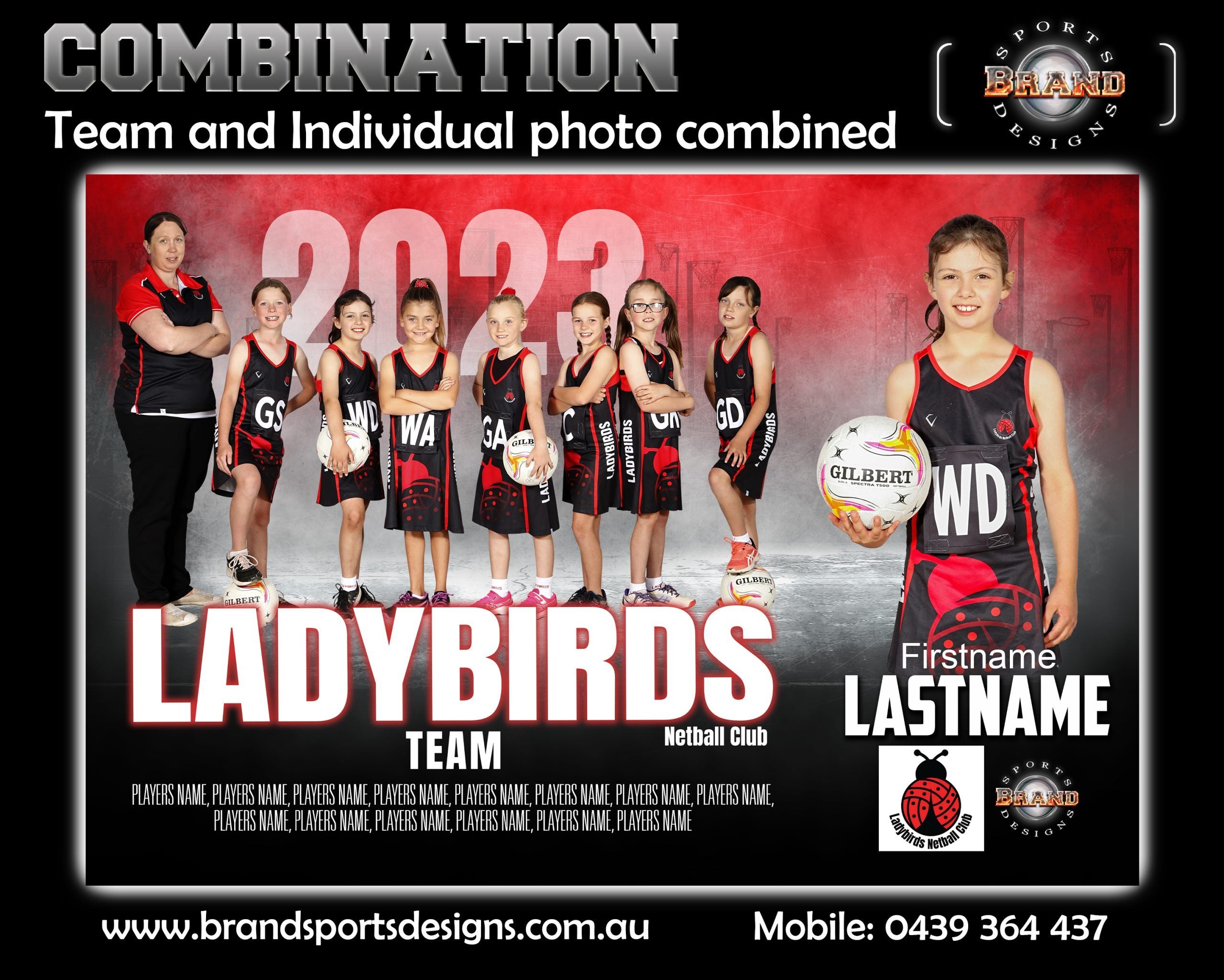 Ladybirds Netball - Combination | Brand Sports Designs